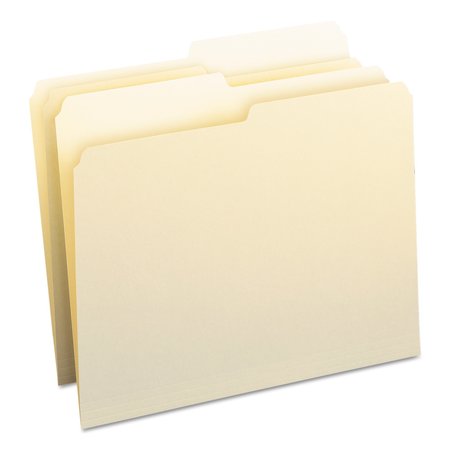 SMEAD Manila File Folders, 1/2-Cut Tabs, Letter Size, PK100 10320